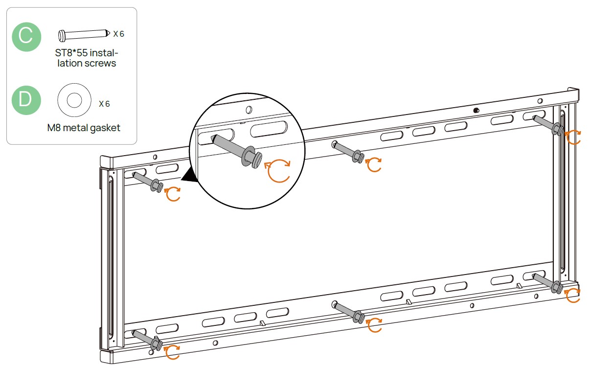 Простота установки: Yealink MD WallMount безопасное и простое решение для монтажа MeetingDisplay на стену