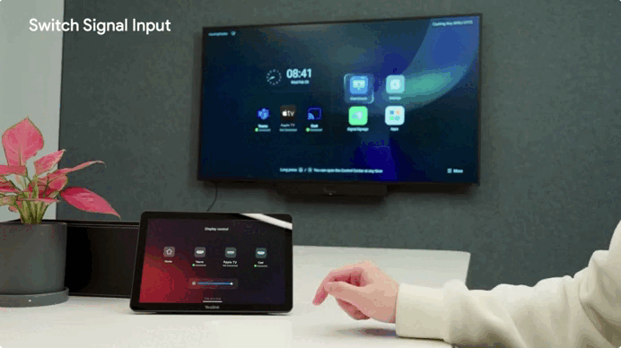 Подключение к сети: Yealink Meeting Display два порта Ethernet сетевое подключение для устройств Yealink