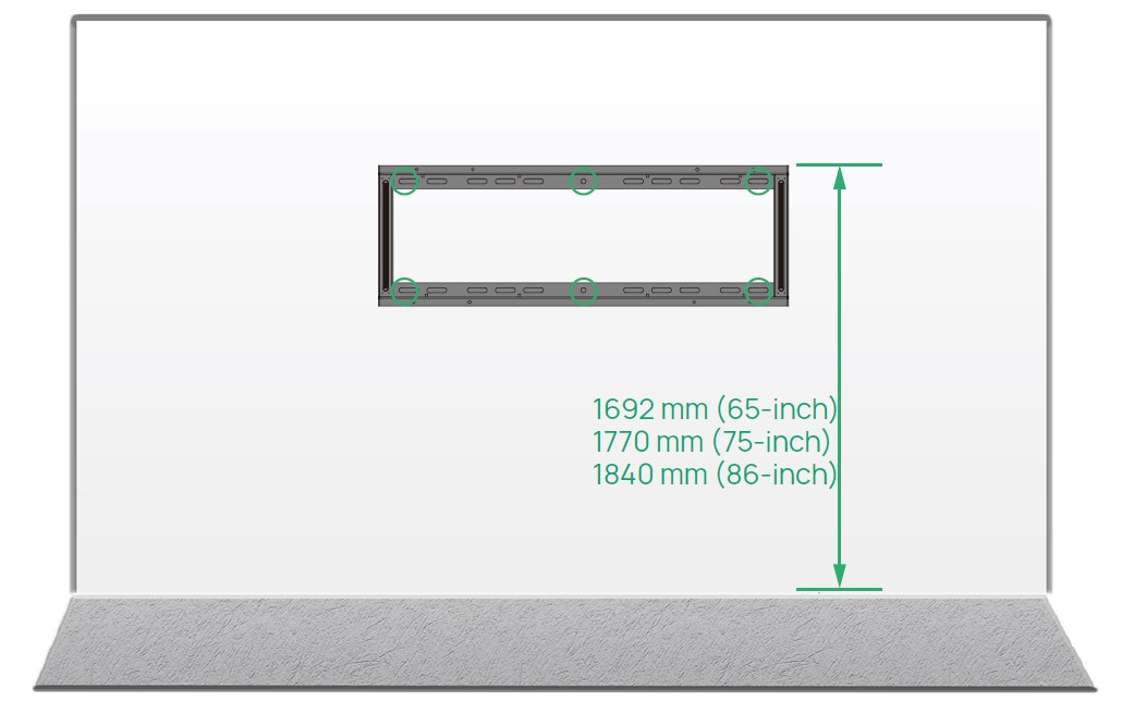 Совместимость: Yealink MD WallMount подходит для унифицированных дисплеев Yealink MD55 MD65 MD75 MD86