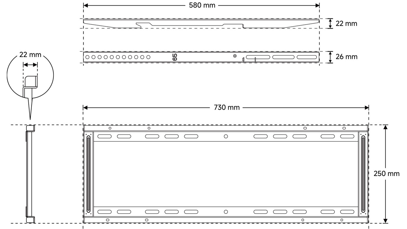 Внешний вид: Yealink MD WallMount низкопрофильное крепление аккуратный вид после установки дисплея