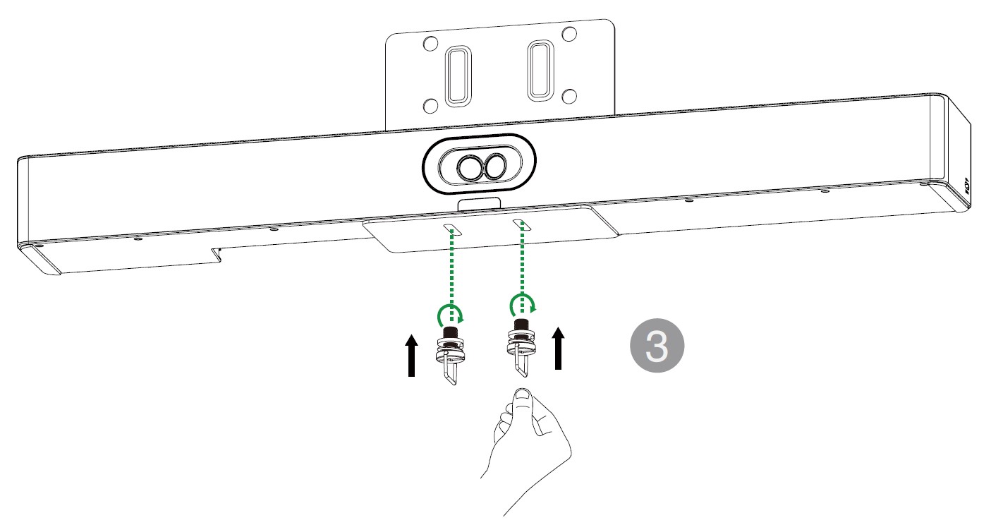 Чистый монтаж: Yealink MD-AVBracket S крепление техники под дисплеем MD55 MD65 MD75 MD86 без сверления и повреждения стен