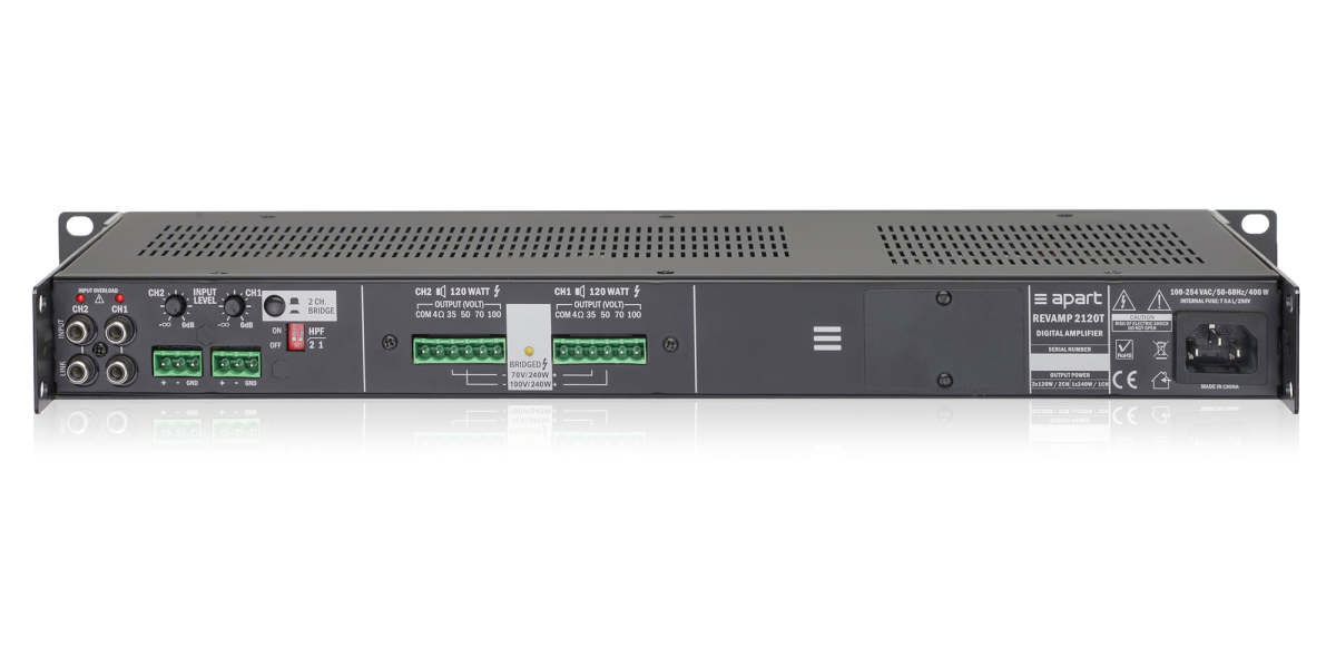 REVAMP2120T Двухканальный Канальный усилитель класса D 2 x 120 W Biamp