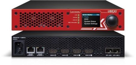 91820001, Двухканальный передатчик или приемник системы AV over Lightware UBEX-Pro20-HDMI-F100 RED