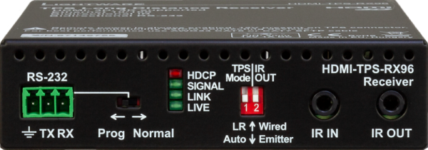 91540066, Lightware, HDMI‐TPS‐RX96, HDMI1.4 + Ethernet + RS‐232 + bidirectional IR HDBaseT receiver