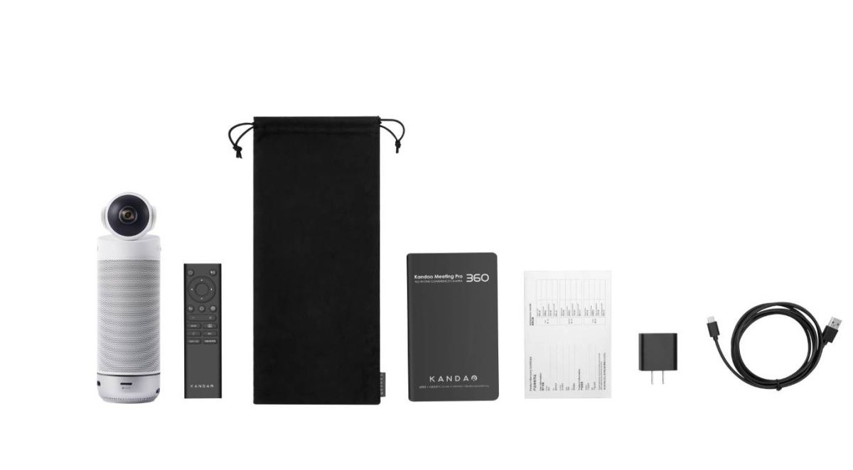 Камера Kandao Meeting S (камера 180 градусов, выходное разрешение 1920*1080@30, 8 встроенных микрофонов, Hi-Fi громкоговоритель, пульт ДУ)