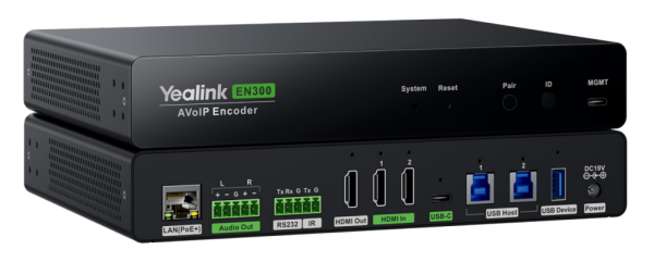 EN300 AV over IP энкодер/передатчик Yealink (EN300, набор кабелей, аксессуары для крепления, 2-year AMS)