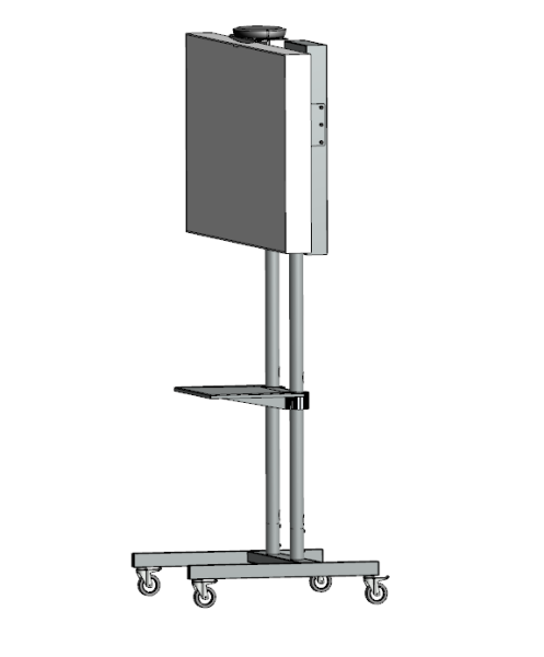 AVC-Allegri-ST-001 Мобильная стойка Allegri AVC-Allegri-ST-001, черная с полкой для оборудования для