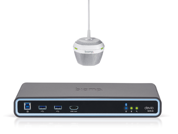 Devio SCR-25CWHITE Комплект конференц-коммутатор  Devio SCR-25 + Потолочный микрофонный массив DCM-1 Biamp