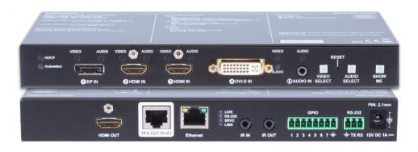 91540065, Lightware, SW4-TPS-TX240-Plus, HDBaseT передатчик-переключатель DP1.1, DVI, 2x HDMI1.4  + 