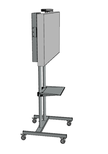 AVC-Allegri-ST-001 Мобильная стойка Allegri AVC-Allegri-ST-001, черная с полкой для оборудования для