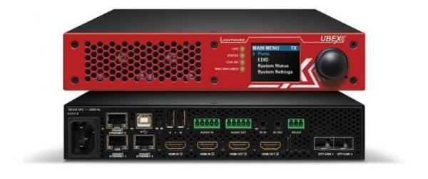 91820201, Lightware, UBEX-Pro20-HDMI-F120 RED, Двухканальный передатчик или приемник системы AV over