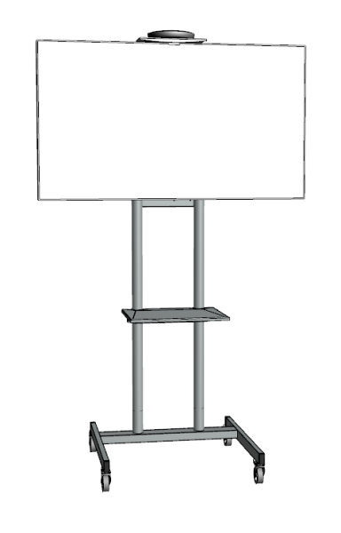 AVC-Allegri-ST-001 Мобильная стойка Allegri AVC-Allegri-ST-001, черная с полкой для оборудования для