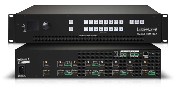 91310043, Lightware, MMX8x8-HDMI-4K-A , Матричный коммутатор 8x8 HDMI1.4 с улучшенными функциями упр
