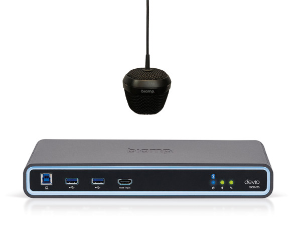 Devio SCR-25CBLACK Комплект конференц-коммутатор Devio SCR-25 + Потолочный микрофонный массив DCM-1 Biamp 