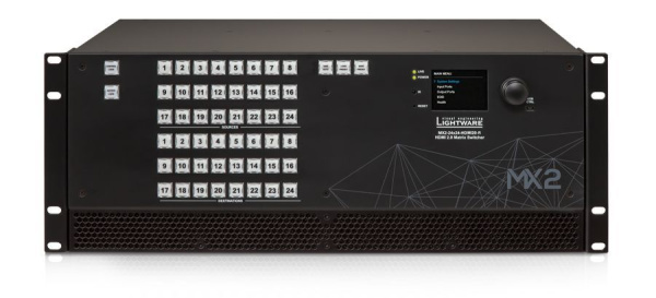 91310056, Lightware, MX2-24x24-HDMI20-R, Матричный коммутатор 24x24 HDMI2.0 4K