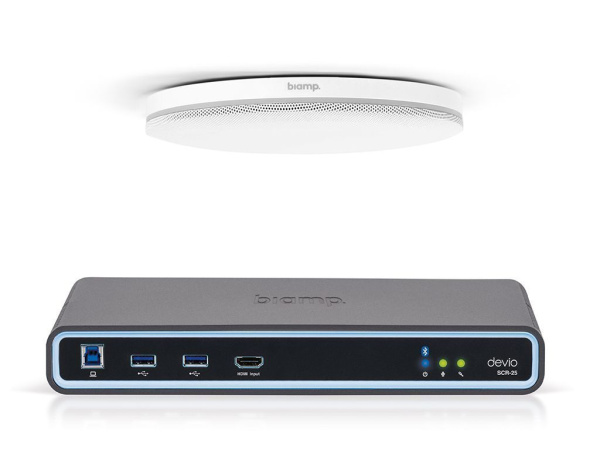 Devio SCR-25CXWHITE Комплект конференц-коммутатор Devio SCR-25 + Потолочный микрофонный массив TCM-XEX Biamp  