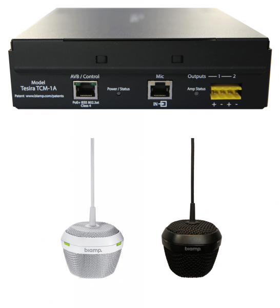 PARLETCM-1ABLACK Потолочный микрофон с усилителем PoE + Biamp Parlé TCM-1A