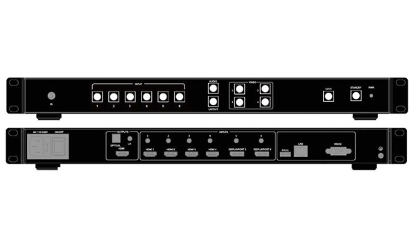 QuadView UHDX RGB Spectrum Мультивьюер RGB Spectrum QuadView UHDx 4 с 6 видеовходами