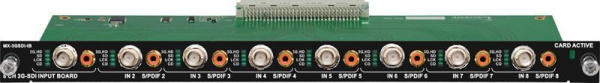 91120010, Lightware, MX-3GSDI-IB, Модуль на 8 входов 3G-SDI и AES/EBU. Преобразует SD-SDI, HD-SDI и 