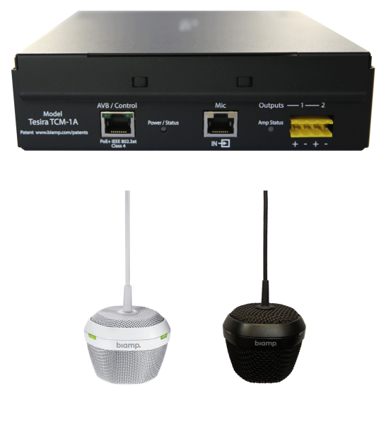 PARLETCM-1AWHITE Потолочный микрофон с усилителем PoE + Biamp Parlé TCM-1A