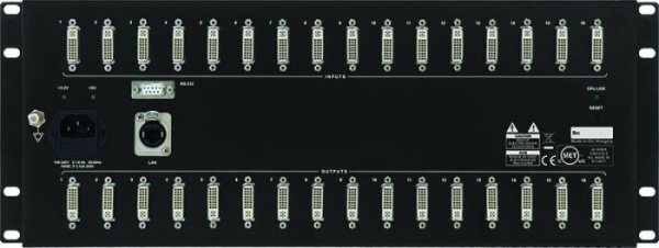 91310007, Lightware, MX16x16DVI-Plus, 16x16 DVI matrix switcher, 20m input cable compensation, Advan