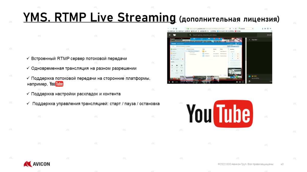 Ключ активации, YMS Concurrent Call License, бессрочная (от 25 до 49 лицензий, 1-year AMS)