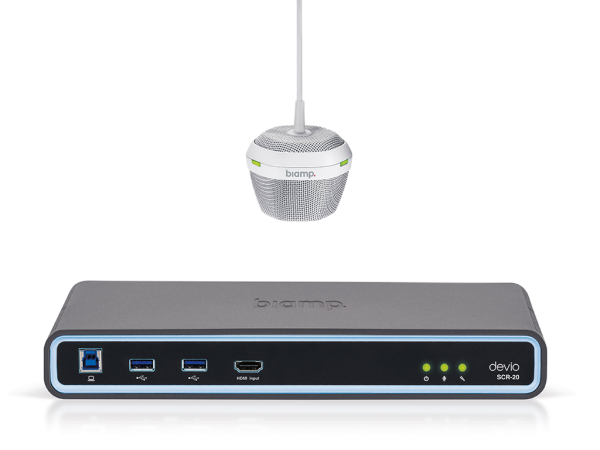 Devio SCR-20CWHITE Комплект конференц-коммутатор Devio SCR-20 + Потолочный микрофонный массив DCM-1 Biamp